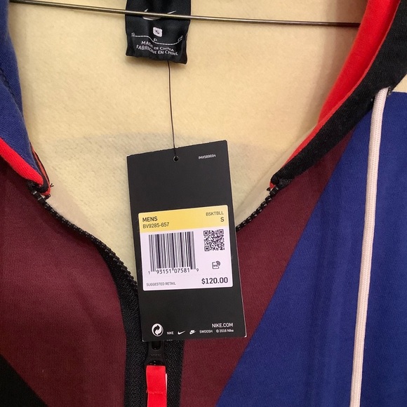 Nike Kylie Irving Fleece Full Zip Hoodie Multicolor Block - Picture 7 of 11